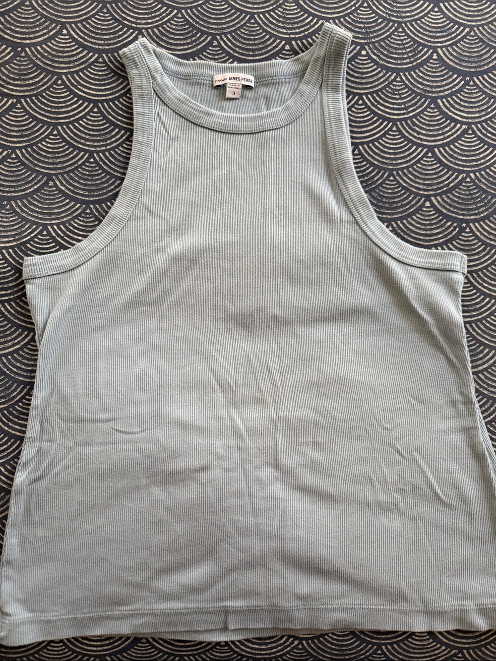 James Perse Light blue Ribbed Racerback Tank size 3